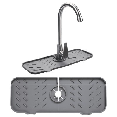 Covoras protectie chiuveta Koken, Protectie anti-stropire, Silicon, pliabil, suprafata anti-alunecare, 37 x 14 x 6,3 cm, Gri - Gri foto