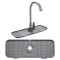 Covoras protectie chiuveta Koken, Protectie anti-stropire, Silicon, pliabil, suprafata anti-alunecare, 37 x 14 x 6,3 cm, Gri - Gri