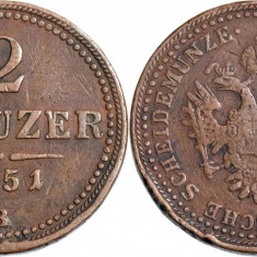 1851 - B - 2 kreuzer - Franz Joseph I - Imperiul Austriac