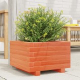 vidaXL Jardinieră grădină, maro ceruit, 40x40x26,5 cm, lemn masiv pin
