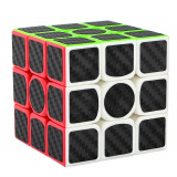 Cub Magic 3x3x3 - KungFu LongYua, Stickere Fibra De Carbon, 50CUB