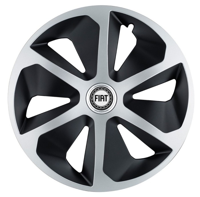 Set 4 capace roti Roco Gri-Negru R17 pentru gama auto Fiat