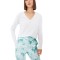 Bluza cu maneca lunga pentru femei Trendyol, decolteu in V, alb - OUTLET