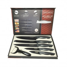 Set 5 cutite si curatator legume Royalty Line, foarte bine ascutite