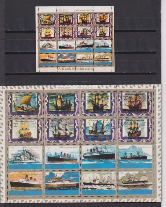 AJMAN VAPOARE 1973 MI: 2861-2876 STAMPILATE