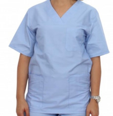 Bluza medicala din bumbac 100% fara elastan foto