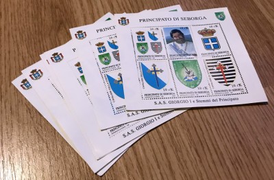 Timbre colita SAS Georgio I and Arms of Seborga 1995 - lot de 6 bucati foto
