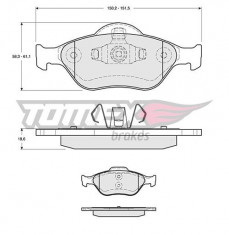 Set placute frana fata Ford - Fiesta 95-98 , Fiesta 98-00 , Fiesta IV , Ka 95-00 , Puma Mazda - 121 - SPF65770 foto