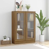 Cumpara ieftin Dulap vitrină, stejar maro, 82,5x30,5x115 cm, lemn prelucrat