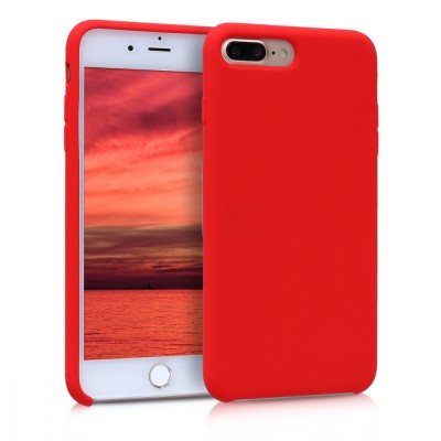 Husa pentru Apple iPhone 8 Plus / iPhone 7 Plus, Silicon, Rosu, 40842.09 foto