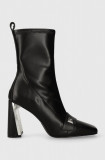 Cumpara ieftin Karl Lagerfeld cizme de piele MASQUE femei, culoarea negru, cu toc drept, KL30760