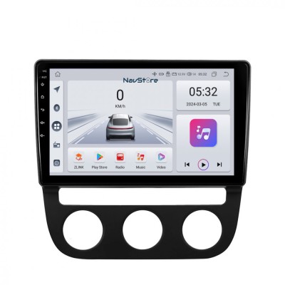 Navigatie Android Dedicata Volkswagen Golf5 Jetta (2004-2009), 10Inch, 4Gb Ram, 64Gb Stocare, Bluetooth, WiFi, Carplay foto
