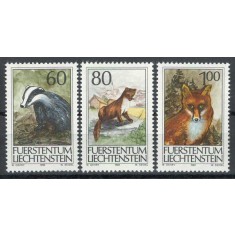 Liechtenstein 1993 Mi 1066/68 MNH - Vanatoarea (III), fauna