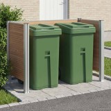 vidaXL &Icirc;mprejmuire pentru Coș de Gunoi Maro 161 x 85 x 115 cm 3429264