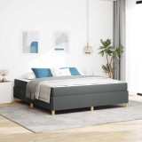 vidaXL Pat cu arcuri Gri &icirc;nchis și Alb și Gri &icirc;nchis 180 x 200 cm 3398956