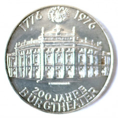 AUSTRIA 100 SILINGI SCHILLING 1976 200 JAHRE BURGTHEATER ARGINT AUNC