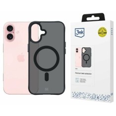 Husa de protectie 3mk Smoke MagCase pentru iPhone 16 Semi-Transparent