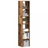 VidaXL Biblioteci 2 buc Lemn vechi stivuibil 30x30x80cm Lemn prelucrat 858818