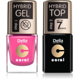 Delia Cosmetics Coral Nail Enamel Hybrid Gel set odst&iacute;n 22 pentru femei