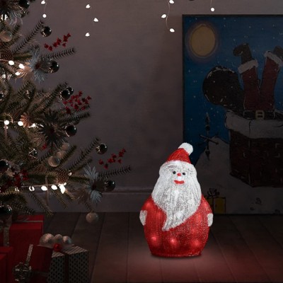 Figurină Moș Crăciun cu LED, 28 m, acrilic, interior/exterior foto