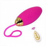 Ou Vibrator Spiraly Remote Control 10 Moduri Vibratii 6 Intensitati Silicon USB Roz Passion Labs