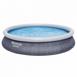 Piscina supraterana Fast Set, ratan, 396 x 91 cm, pompa filtrare