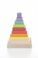 Jucarie Din Lemn Cubika Piramida Culorilor foto