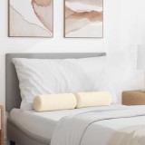 vidaXL Perne Bolster 2 pcs Crem &Oslash; 15 x 40 cm Țesătură din corduroy 42014305