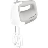 Mixer de mana TEFAL Prep&amp;#039;Mix HT450B38, 450W, 5 trepte viteza, functie Turbo, set 2 teluri, 2 carlige, alb&amp;amp;gri