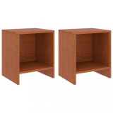 vidaXL Noptiere, 2 buc., maro miere, 35 x 30 x 40 cm, lemn masiv pin