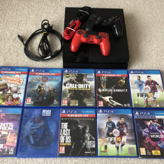 PS4 PLAYSTATION 4 500GB 2 MANETE + 10 JOCURI + CABLU HDMI LITTLE BIG PLANET 3