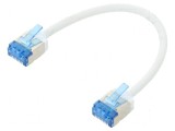 Patch cord U/FTP 6a 0,15m alb LSZH 32AWG