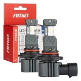 Becuri auto LED AMiO Hybrid HB4 9006 6000K Canbus 60W 12V, LED CSP, 5600LM, racire pasiva, omologare E9 ECE R10, durata 50000h