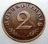 2.800 GERMANIA 2 REICHSPFENNIG 1936 D RARA