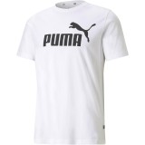 Tricou PUMA Ess Logo Tee, pentru barbati, alb, 4XL - OUTLET