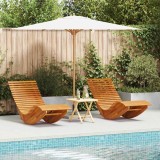 vidaXL Balansoare de soare 2 pcs Maro 154 x 60 x 74 cm