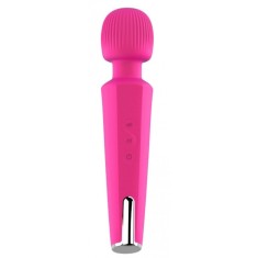 Vibrator Wand Clarice 20 Moduri+8 Intensitati Viteza Silicon USB Roz Inchis Guilty Toys foto