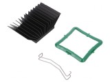 Radiator Extrudat cu Aripioare BGA Negru 40mm x 40mm