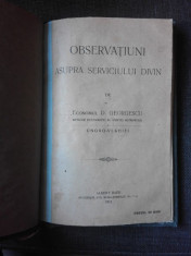 OBSERVATIUNI ASUPRA SERVICIULUI DIVIN - ECONOMUL D. GEORGESCU foto