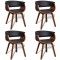 Scaune de bucatarie, 4 buc, crem, lemn curbat &amp; piele ecologica