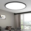 Plafoniera LED Alessandro DESIGN SOLIS 48W 47cm, Lumina Rece 6000K, Negru, Interior, Banda LED 30000h