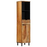 VidaXL Dulap de Baie cu ușă Maro 38 x 33 x 160 cm Lemn masiv de acacia