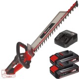 Einhell GP-CH 18/61 Li BL PXC + Twinpack CB + 4514095 - Masina de tuns gard viu 67 cm + Set 2 acumulatori si incarcator Li-Ion 18 V 2.5 Ah