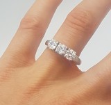 Superb inel vintage din argint si zirconii model elegant, 46 - 56
