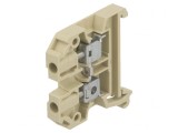Conector de &Icirc;mbinare Șine 4mm2 Piste 1 Borne 2 Bej 6.5mm