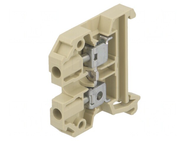 Conector de &Icirc;mbinare Șine 4mm2 Piste 1 Borne 2 Bej 6.5mm