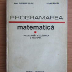 Gheorghe Mihoc - Programarea matematica. Programarea parametrica si neliniara