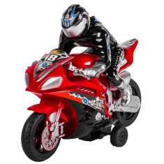 Motocicleta interactiva de jucarie, rosu/negru, 20x7x13 cm foto