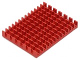 Radiator extrudat cu aripioare roșu Raspberry Pi 40mm