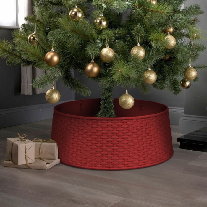 Masca pentru suportul bradului de Craciun - rosu, plastic - 65 x 23 cm Best CarHome